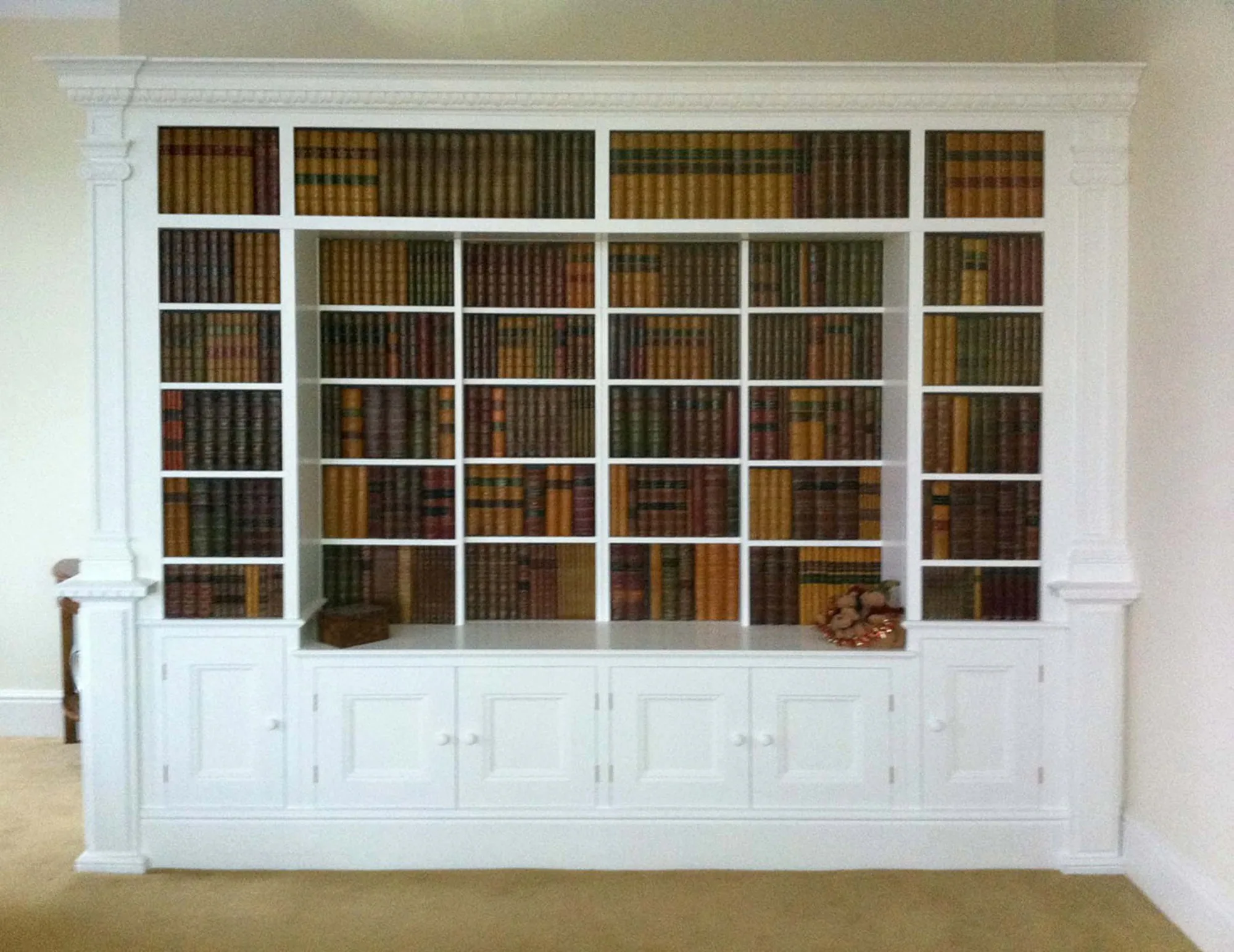 Fitted home-office desk and cabinetry