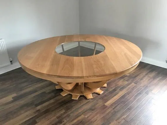 Solid oak dining table