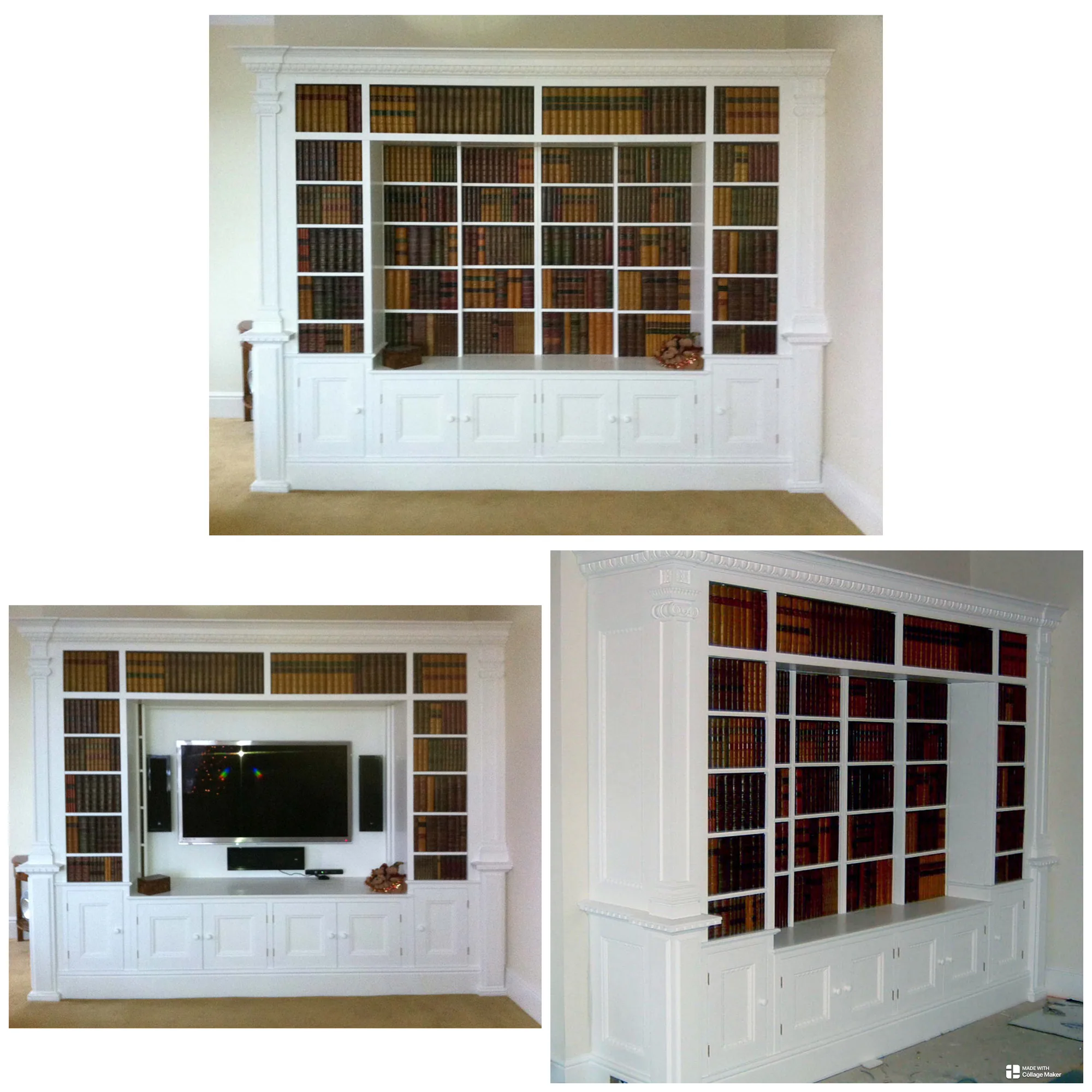Walnut media wall recorded in the portfolio at Dereham